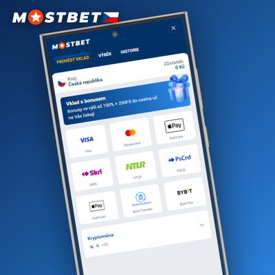 Rychlý převod přes e-peněženku Skrill nebo Neteller přímo na účet Mostbet