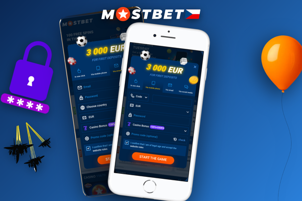 Ruka s telefonem a SMS kódem při Mostbet registraci přes mobilní aplikaci